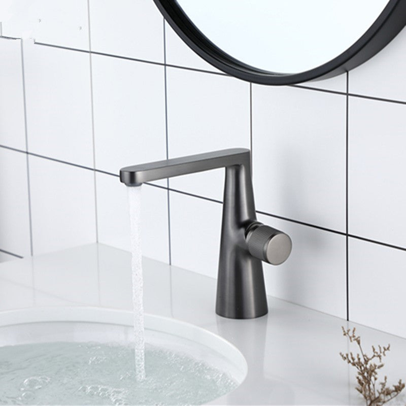Contemporary Bathroom Faucet Deck Mounted Copper One Handle Fixed Roman Tub Faucet Set