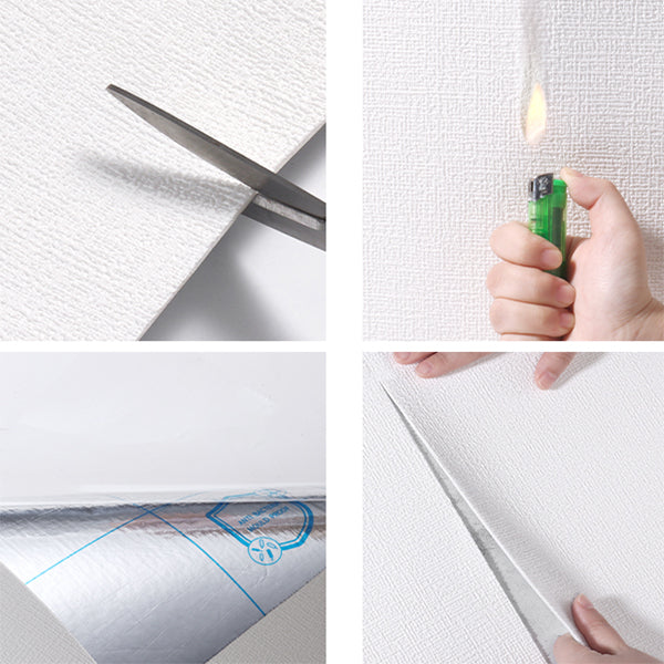 Contemporary Flax Wall Covering Paneling Textured Wall Interior Wear Resistant Plank