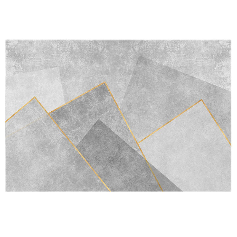 Modern Rug Rectangle Geometric Printed Non-Slip Backing Carpet Adult Casual Indoor Rug
