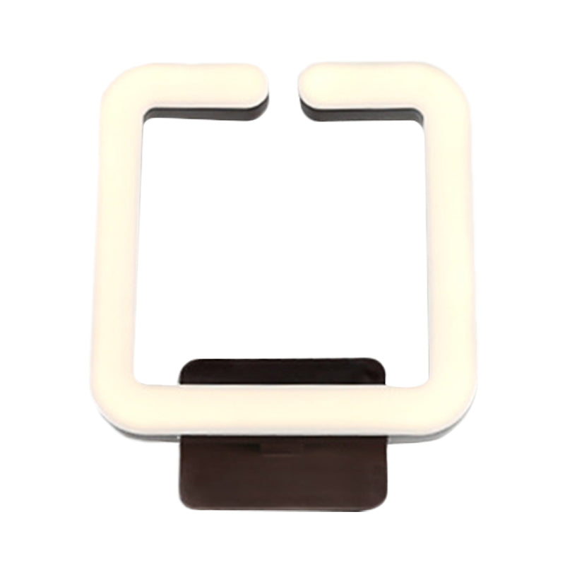 Luz de pared de aluminio cuadrada lámpara de pared de café LED moderna aplastante en luz cálida/blanca/natural