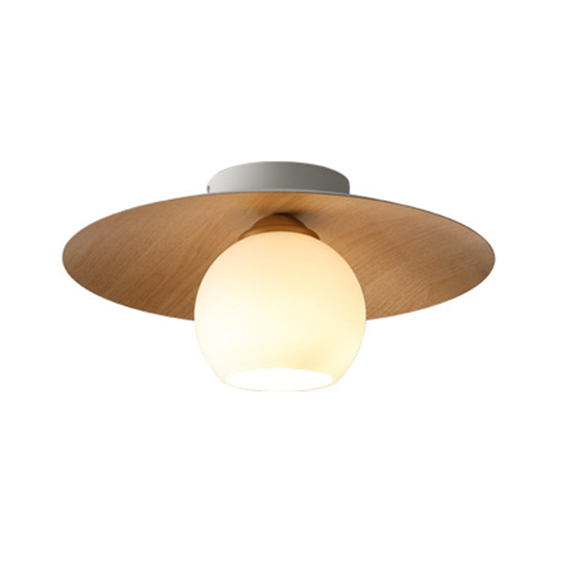 Modernism Glass Shaded Ceiling Light Globe Flush Mount Lighting for Hallway