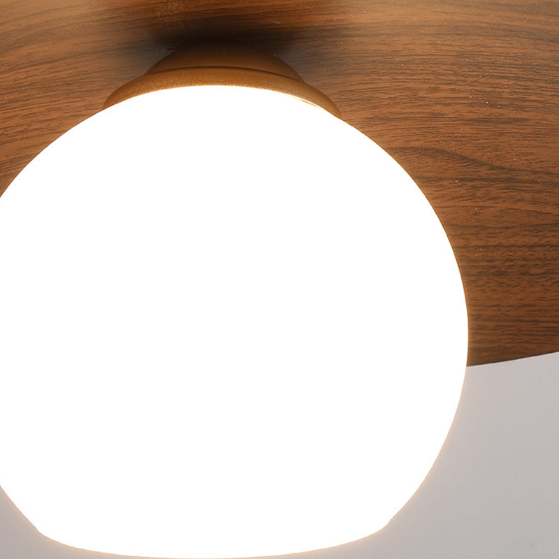 Modernism Glass Shaded Ceiling Light Globe Flush Mount Lighting for Hallway