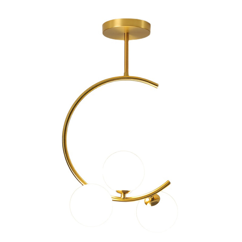 Modern Simple Metal Ceiling Light Ball Shape Ceiling Lamp for Bedroom