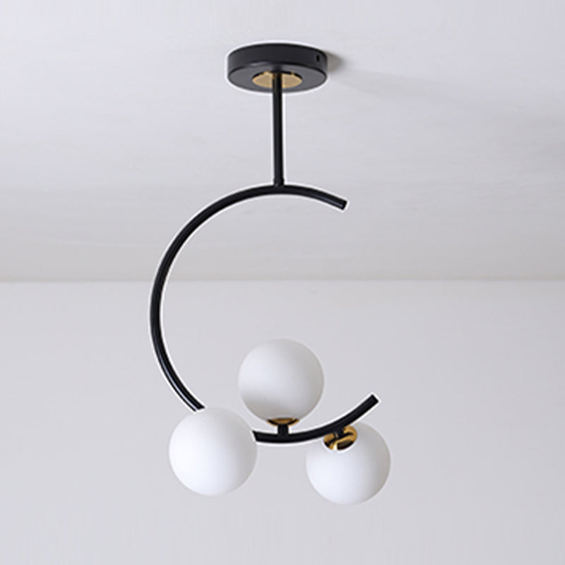 Modern Simple Metal Ceiling Light Ball Shape Ceiling Lamp for Bedroom