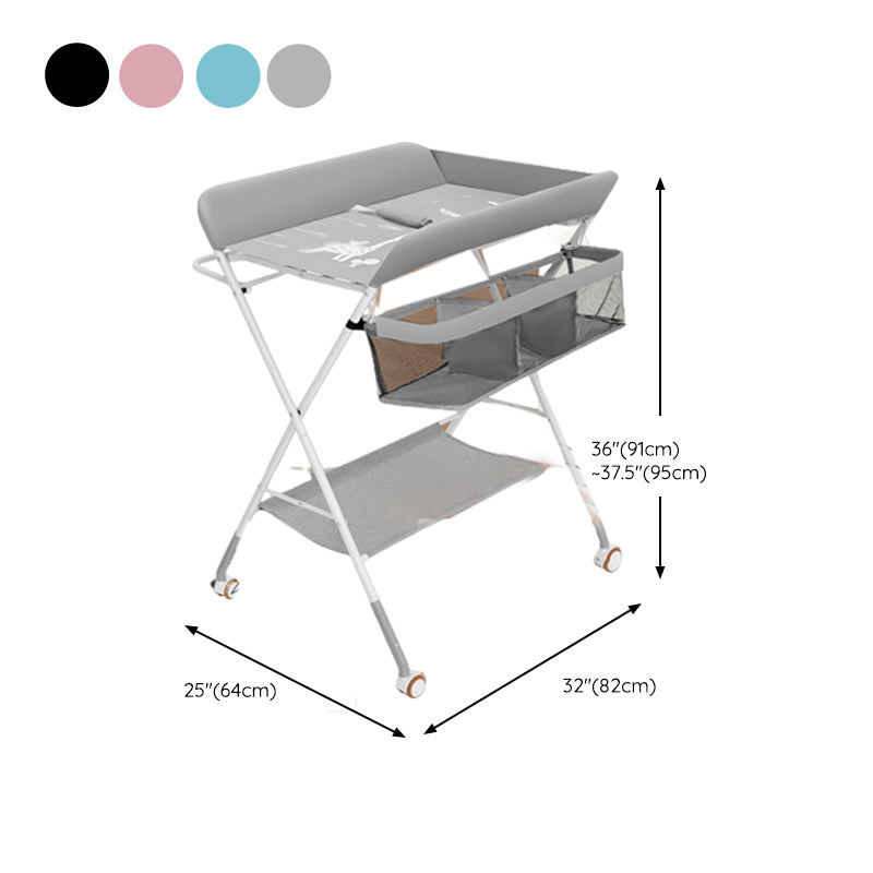 Flat Top Baby Changing Table Portable Changing Table with Safety Rails
