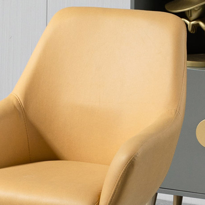 Fixed Back Lounge Chair Solid Color Barrel Chair with Black Legs