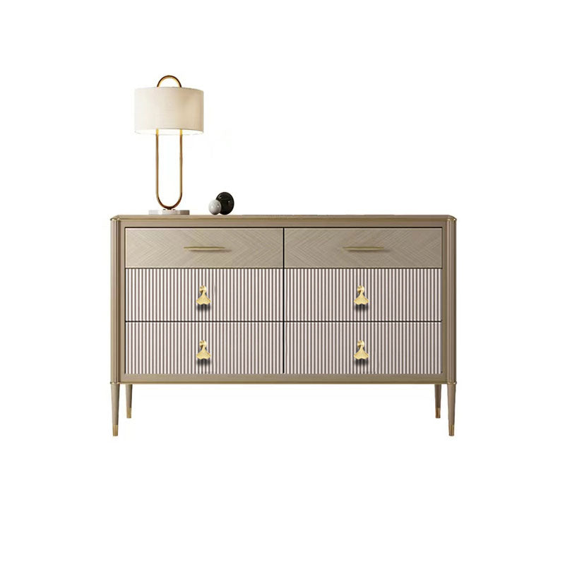 Modern Horizontal Combo Dresser Wood Storage Dresser for Bedroom