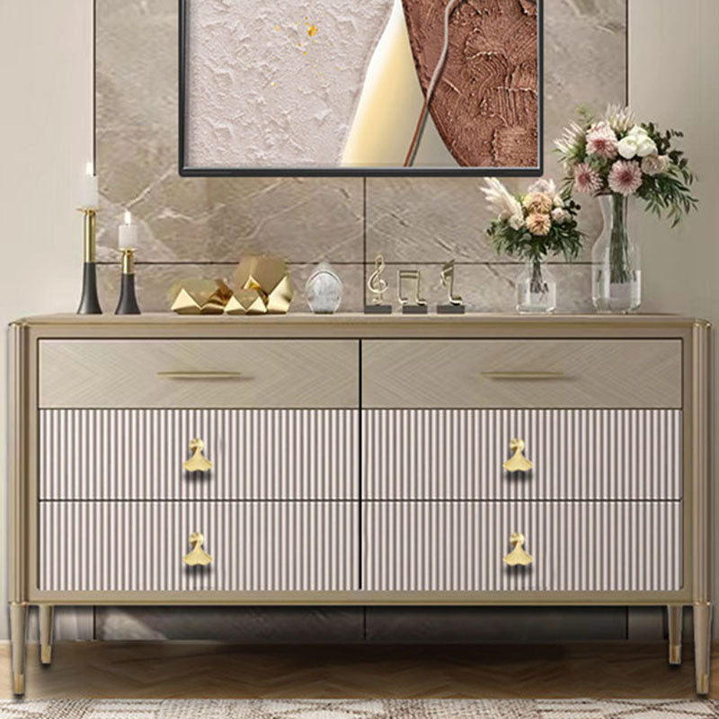 Modern Horizontal Combo Dresser Wood Storage Dresser for Bedroom