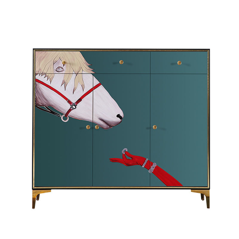 Modernism Horizontal Combo Dresser Wood Storage Dresser for Home