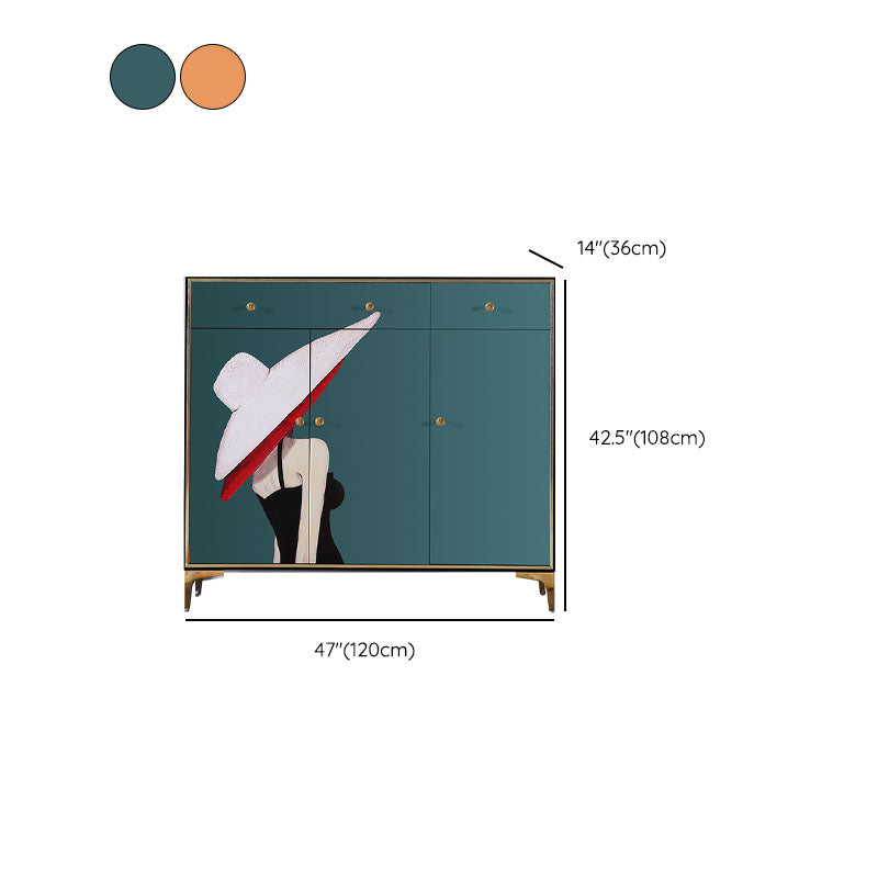 Modernism Horizontal Combo Dresser Wood Storage Dresser for Home