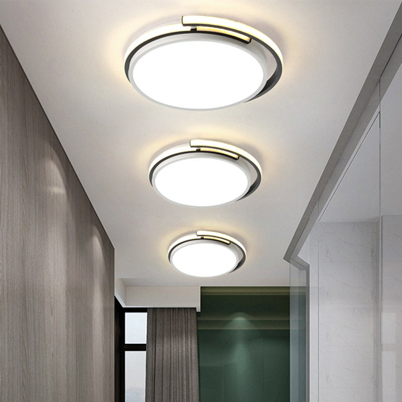 LED-Korridor Flush Licht-Leuchte Minimalist White Flush Mount-Lampe mit Zirkular-Acrylatschirm, 13 "/18" /22.5 " W