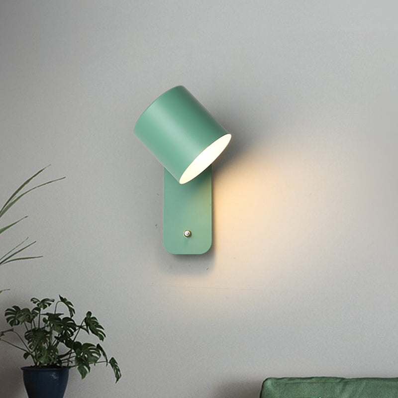 Metal Sconce Light Fixtures Green/White/Gray Wall Mounted Lights for Bedroom