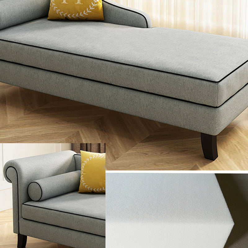 Upholstered One Armed Accent Chair Modern Recessed Arms Chaise