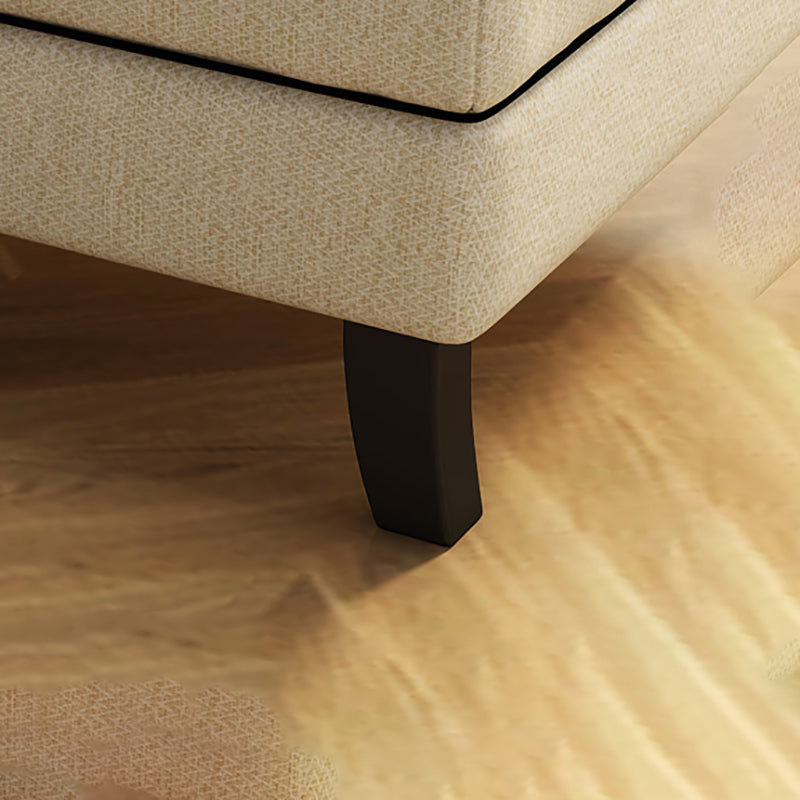 Upholstered One Armed Accent Chair Modern Recessed Arms Chaise