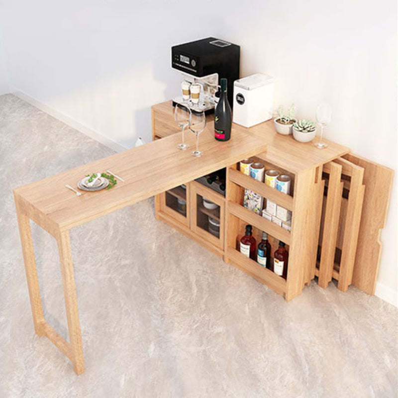 Adjustable Dining Table Wooden Dining Table for Dining Room with Drawer