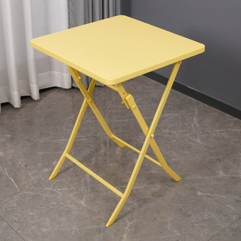 Modern Waterproof Geometric Courtyard Table Iron Base Outdoor Table