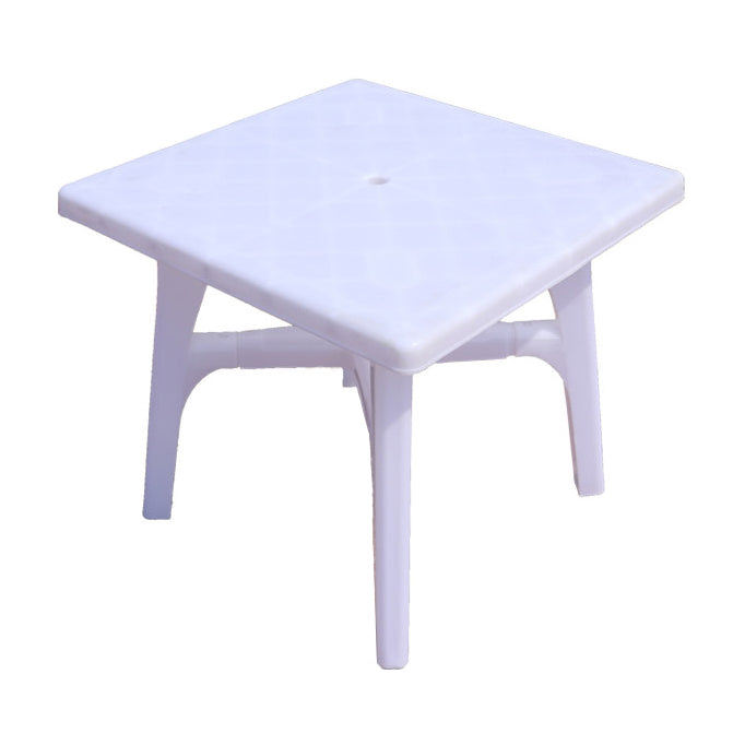 Modern Waterproof Geometric Courtyard Table Plastic Frame Outdoor Table