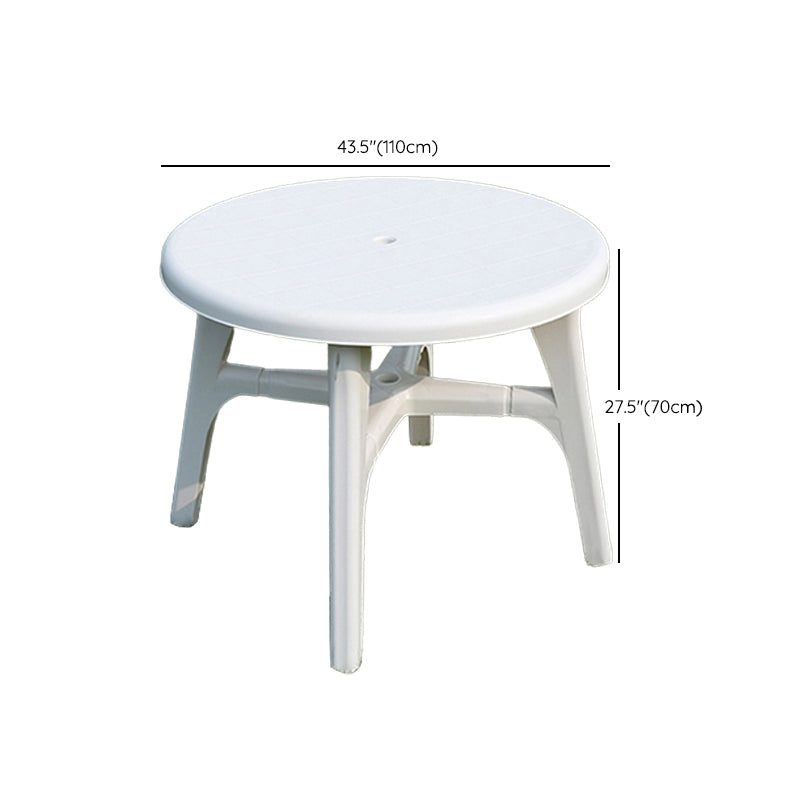 Modern Waterproof Geometric Courtyard Table Plastic Frame Outdoor Table