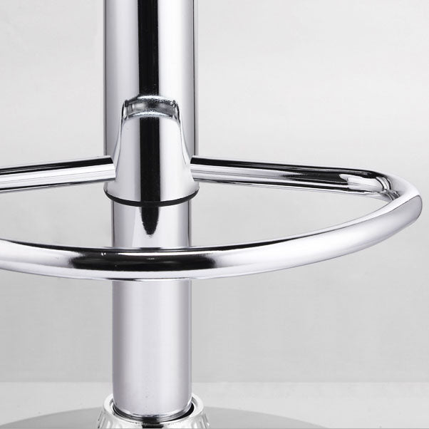 Glam Style Faux Leather Bar Stools Swivel Adjustable Height Bar Stool