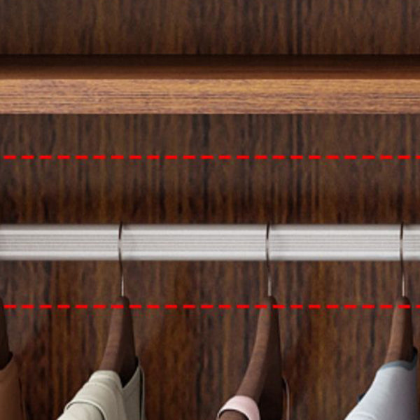 Solid Wood Frame Wardrobe Freestanding Wardrobe with Sliding Doors