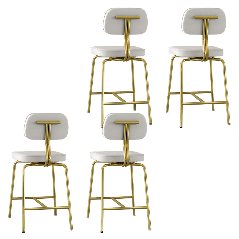 Modern Style Bar Stool Leather Backrest Bar Stools for Dining Room