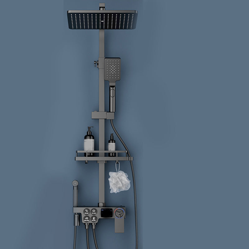 Shower Set Wall Mounted Lever Handle Shower Hose Handshower Square Shower Set