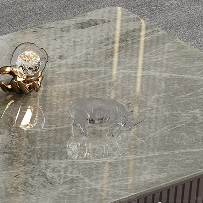 Slate Glam Rectangular Coffee Table 51.2" W 4 Legs Cocktail Table with Drawers
