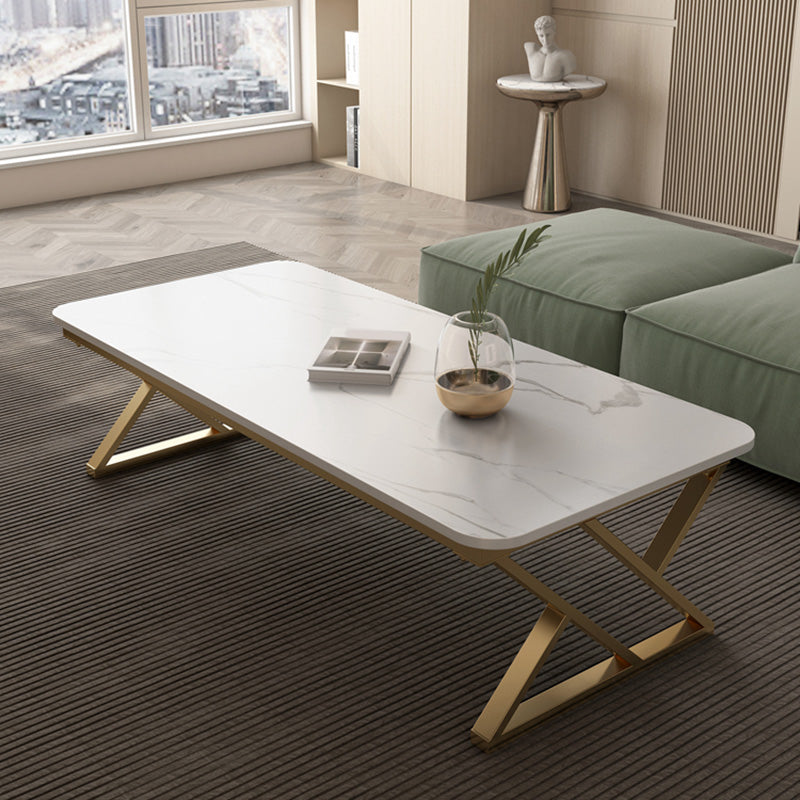 Slate Top Rectangular Coffee Table Trestle Coffee Cocktail Table