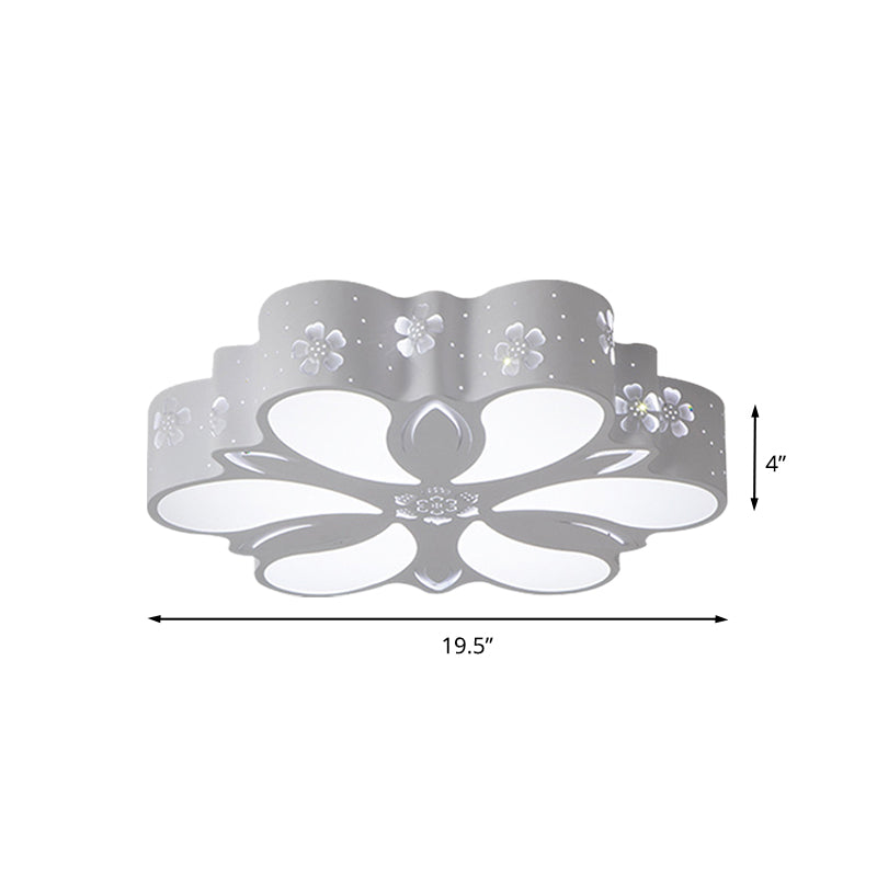 White Petal Flushmount Lighting Modernism LED Metal Flush Mount Ceiling Lamp for Bedroom