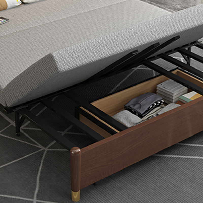 Contemporary Futon Sleeper Sofa Armless Futon and Mattress with Storage