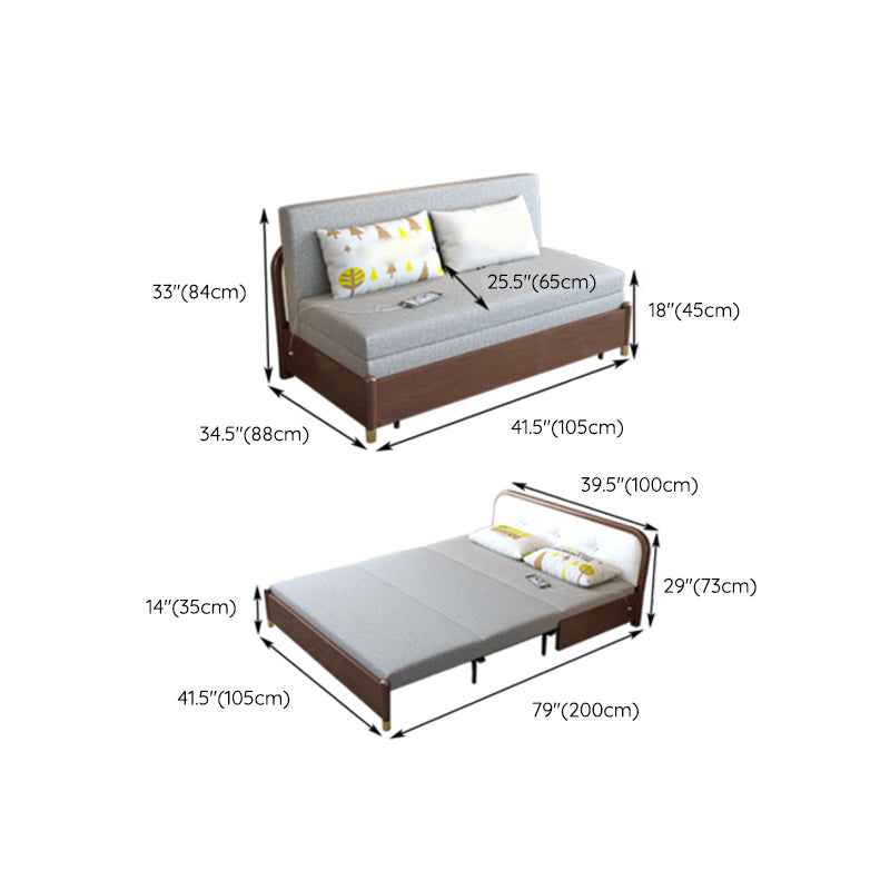 Contemporary Futon Sleeper Sofa Armless Futon and Mattress with Storage