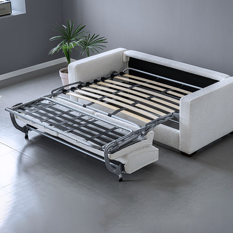 37" Wide Scandinavian Sofa Futon Foldable Upholstered Sleeper Sofa