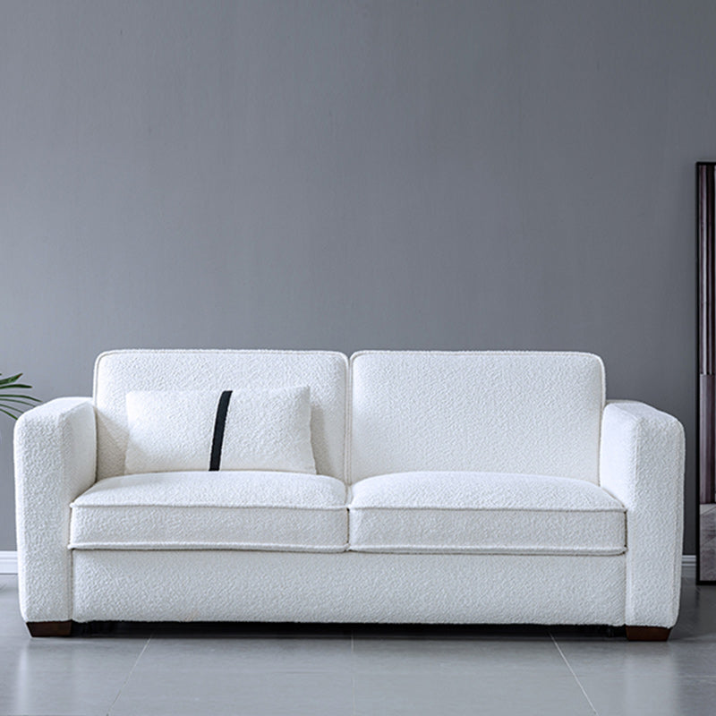 37" Wide Scandinavian Sofa Futon Foldable Upholstered Sleeper Sofa