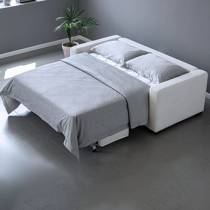 37" Wide Scandinavian Sofa Futon Foldable Upholstered Sleeper Sofa