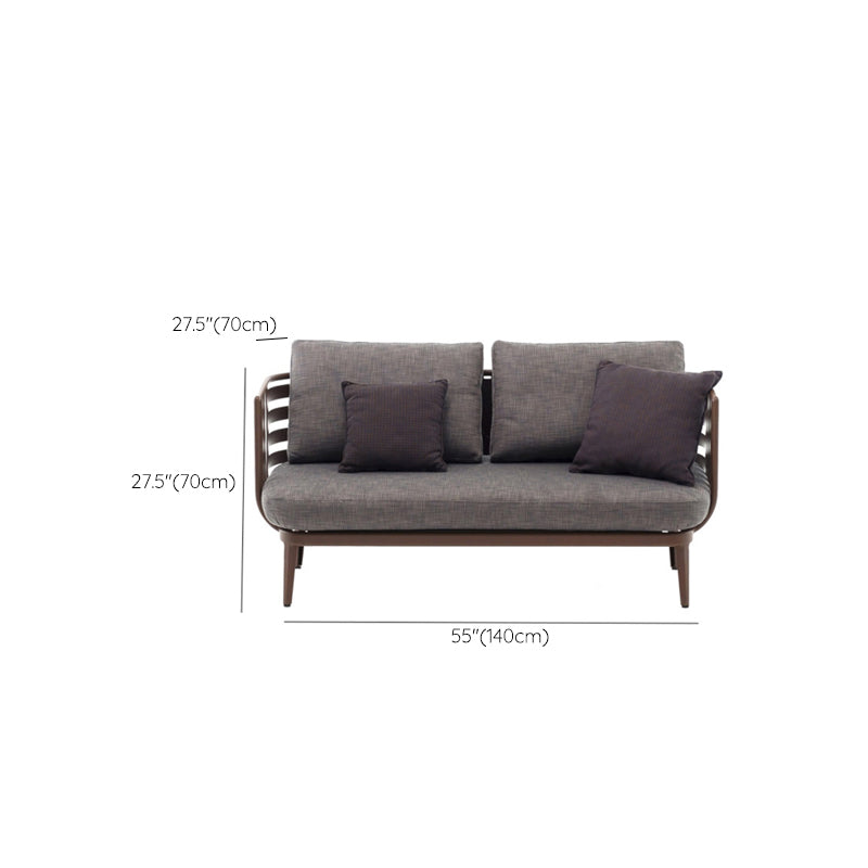 Metal Frame Outdoor Sofa Industrial Water Resistant Patio Sofa