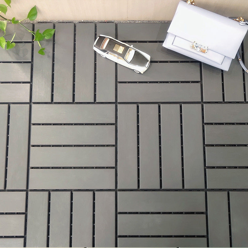 4-Slat 12" X 12" PVC Floor Tiles Interlocking Installation Floor Board Tiles