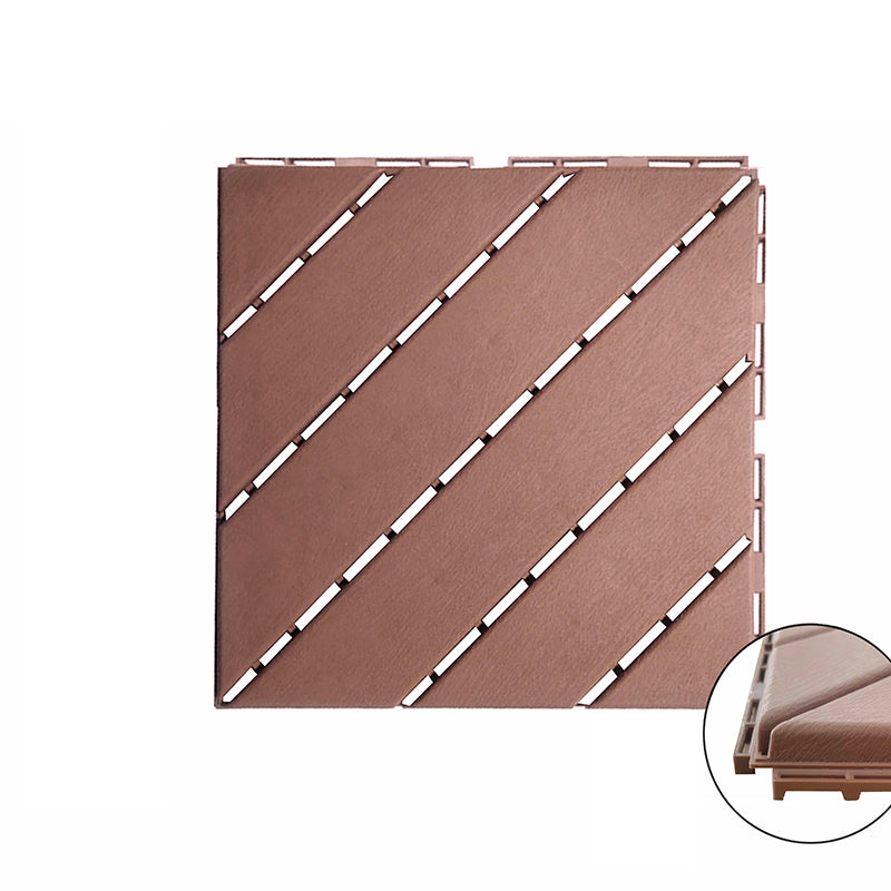 4-Slat 12" X 12" PVC Floor Tiles Interlocking Installation Floor Board Tiles