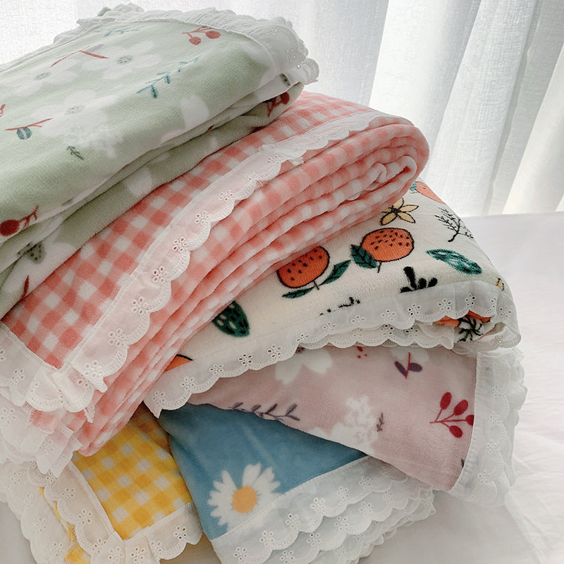 Sheet Sets Flannel Floral Printed Breathable Super Soft Wrinkle Resistant Bed Sheet Set