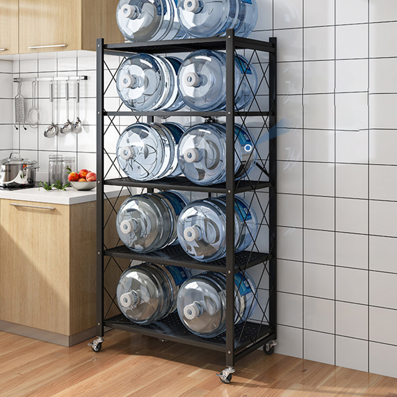 Modern Metal Bookcase Geometric Bookshelf for Living Room, 28" L X 14.5" W