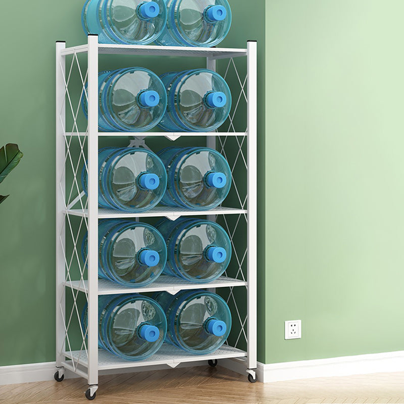 Modern Metal Bookcase Geometric Bookshelf for Living Room, 28" L X 14.5" W