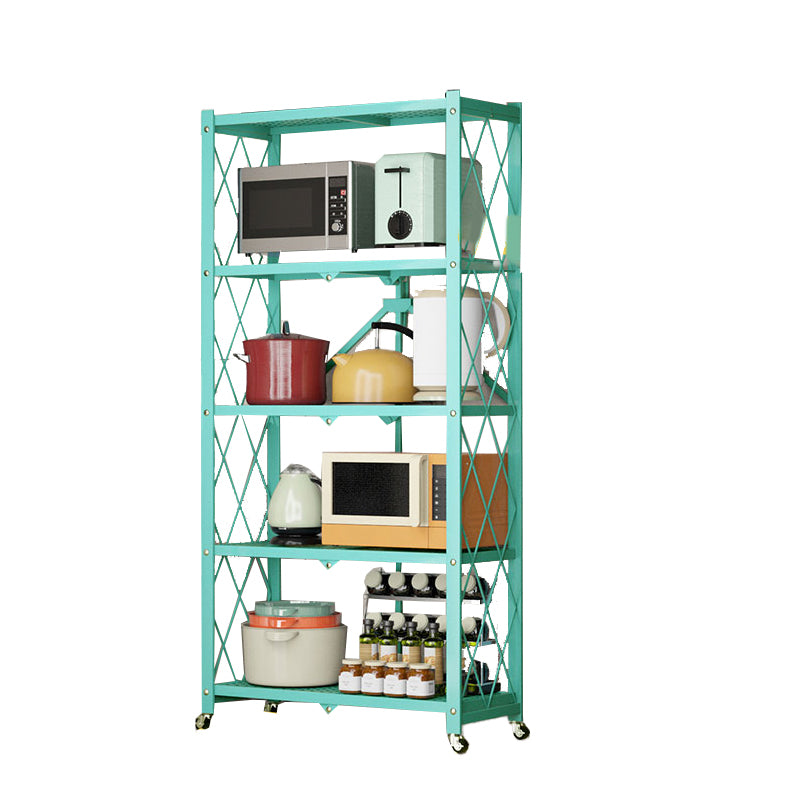 Modern Metal Bookcase Geometric Bookshelf for Living Room, 28" L X 14.5" W