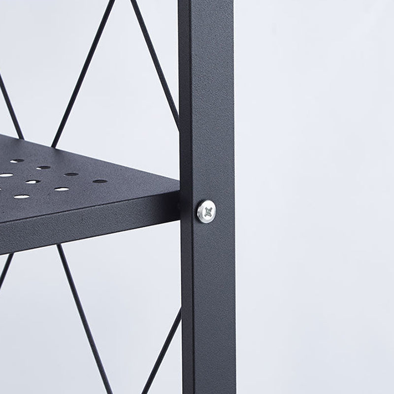 Modern Metal Bookcase Geometric Bookshelf for Living Room, 28" L X 14.5" W