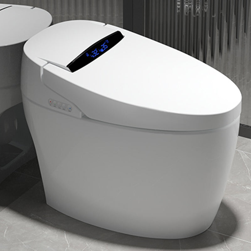 Contemporary Floor Mount Toilet Heated Seat Included Urine Toilet for Bathroom