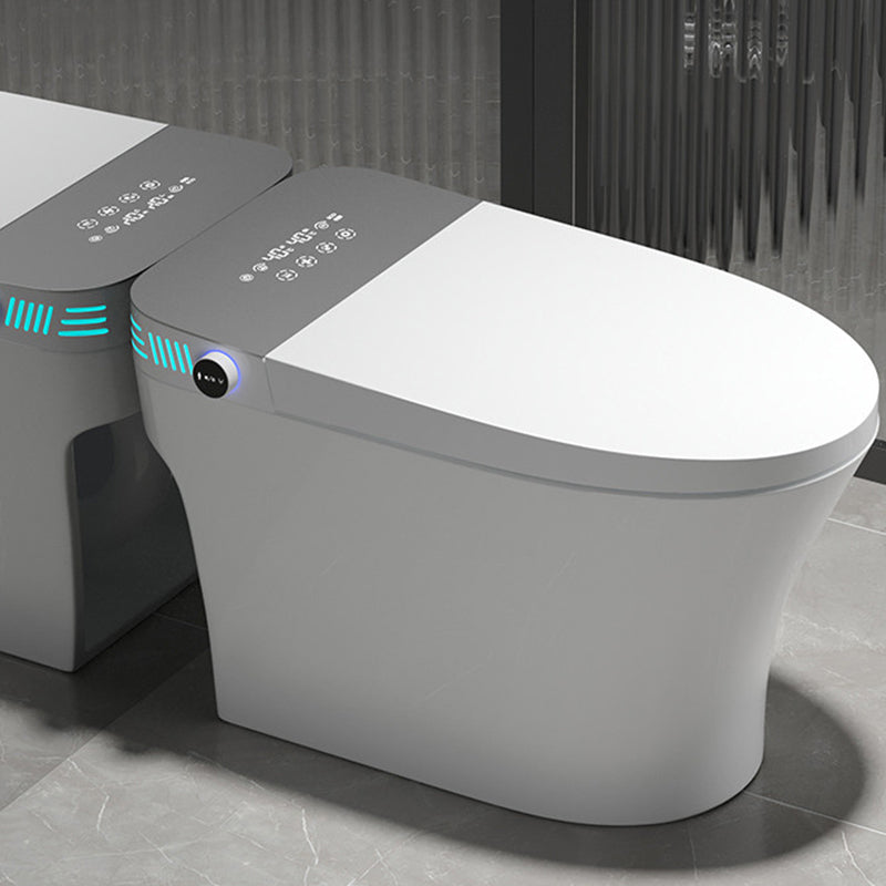 Contemporary Floor Mount Toilet Heated Seat Included Urine Toilet for Bathroom