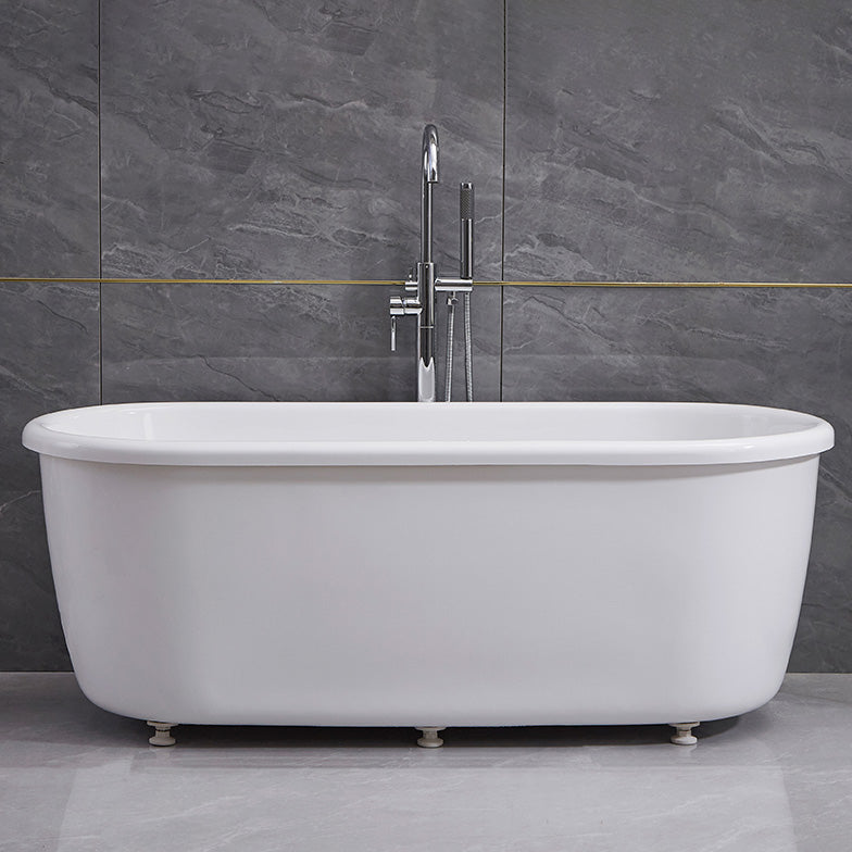 Modern Oval Bathtub Acrylic Stand Alone Soaking Soaking Bath