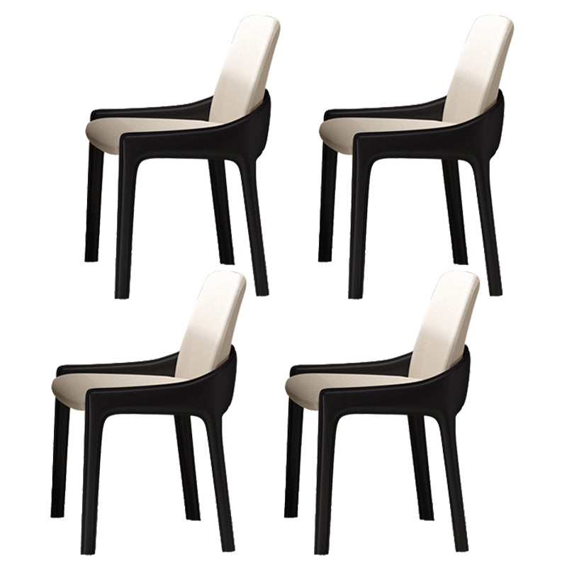 Glossy Brown Dining Table Set 1/4/5/7 Pcs Dinette Set with Faux Leather Chairs