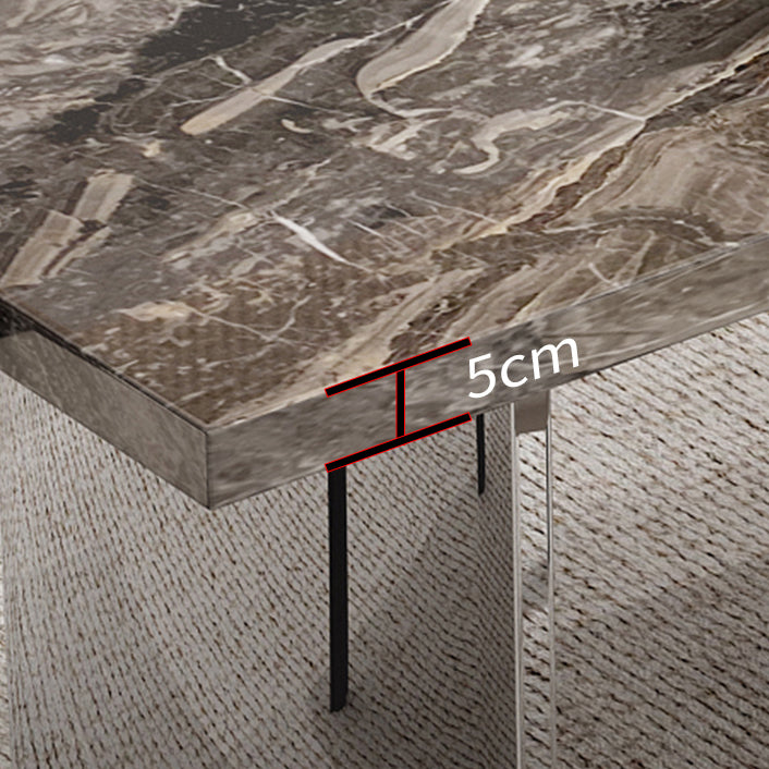 Glossy Brown Dining Table Set 1/4/5/7 Pcs Dinette Set with Faux Leather Chairs