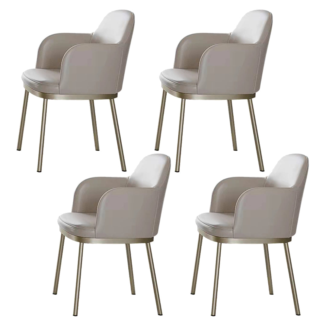 Black Stone Dining Table Set 1/4/5/7 Pcs Indoor Dinette Set with Leather Chairs