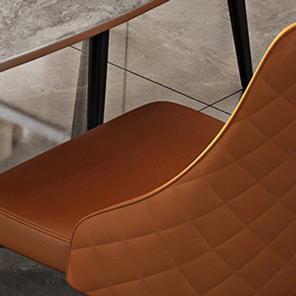 Glossy Gray Dining Table Set 1/4/5/7 Pieces Glam Dinette Set with Leather Chairs