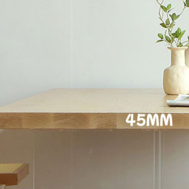 Natural Finish Pine Wood Dining Set 1/2/3/5 Pieces Modern Dinette Set